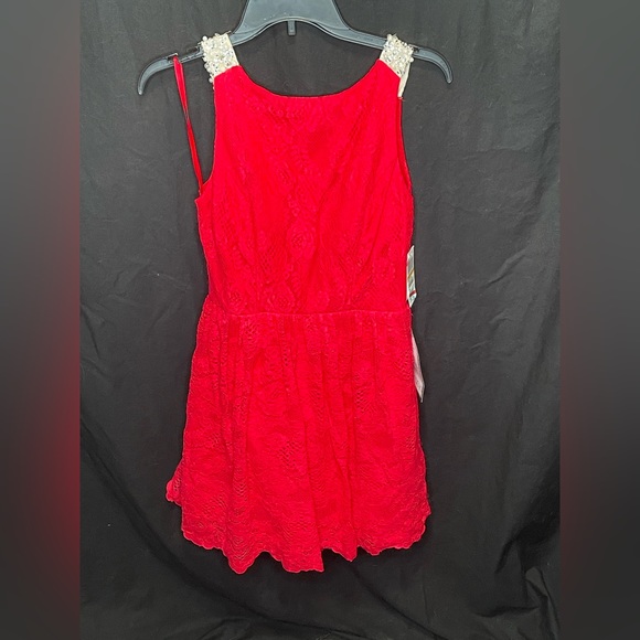 Red Dress with Sparkly Necklace - Picture 1 of 2